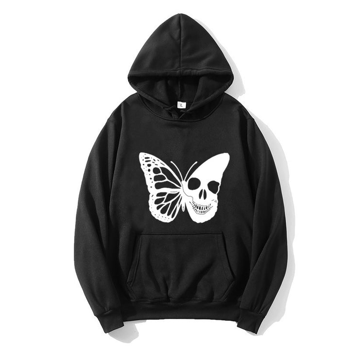 Women's hoodie with creative butterfly skeleton design Lisslune