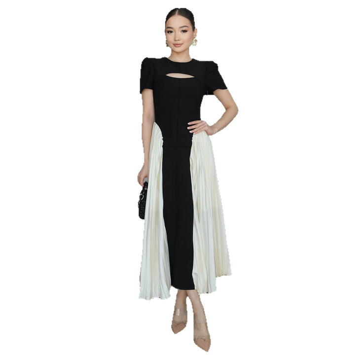 Ladies Maxi Dress with unique cut-out and draped skirt Lisslune
