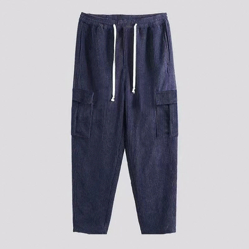 Men's comfortable cargo pants with elastic waistband Lisslune
