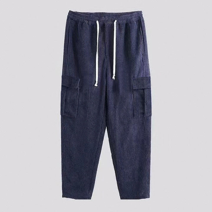 Men's comfortable cargo pants with elastic waistband Lisslune