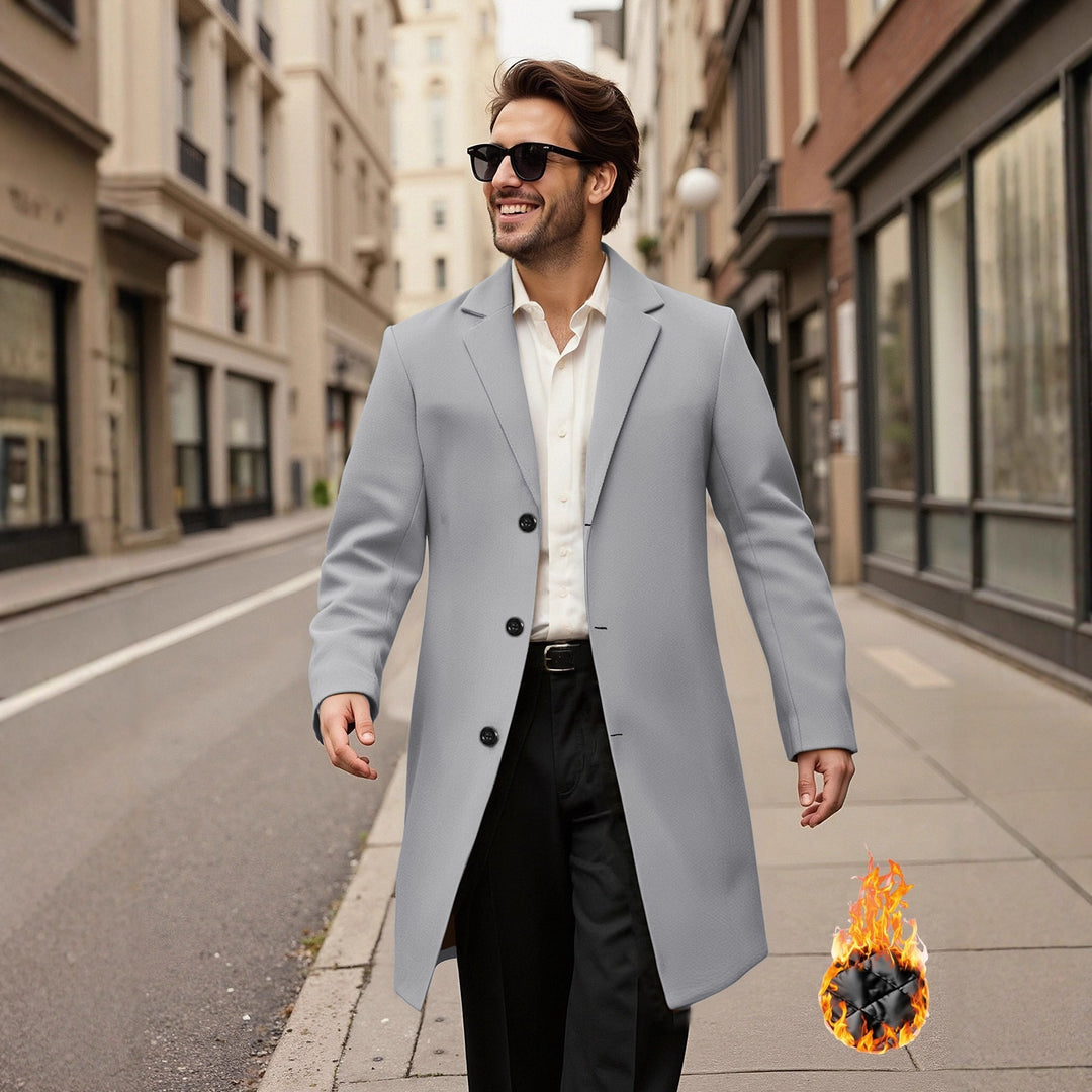 Men's elegant double-breasted coat Lisslune