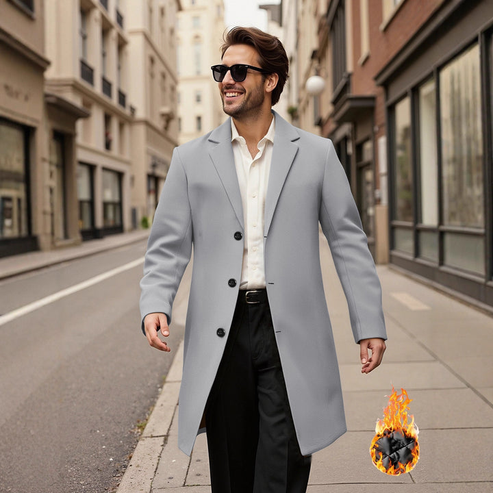 Men's elegant double-breasted coat Lisslune
