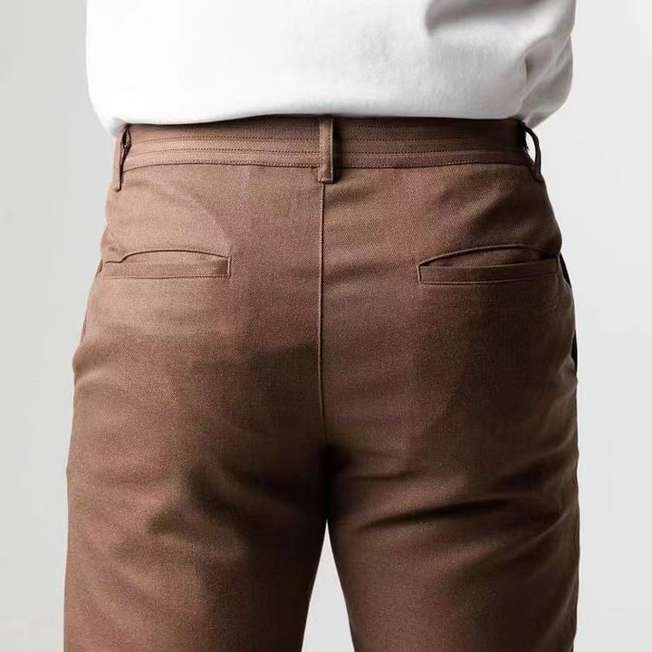Men's stylish chino pants with elastic waistband and practical pockets Lisslune