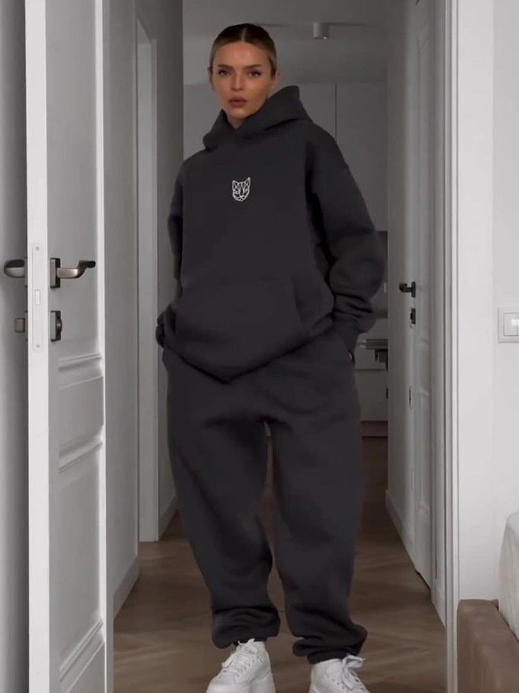 Women's Oversized Hoodie with Elastic Edge and Wide Cut Lisslune