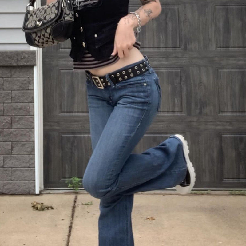Ladies Bootcut Jeans with playful fringe trim Lisslune