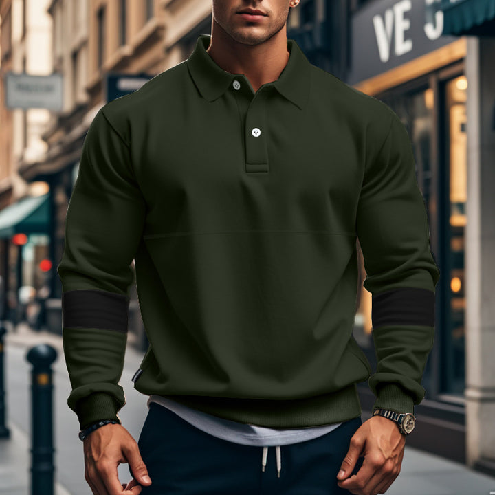Men's sporty sweater with trendy contrasting stripes Lisslune