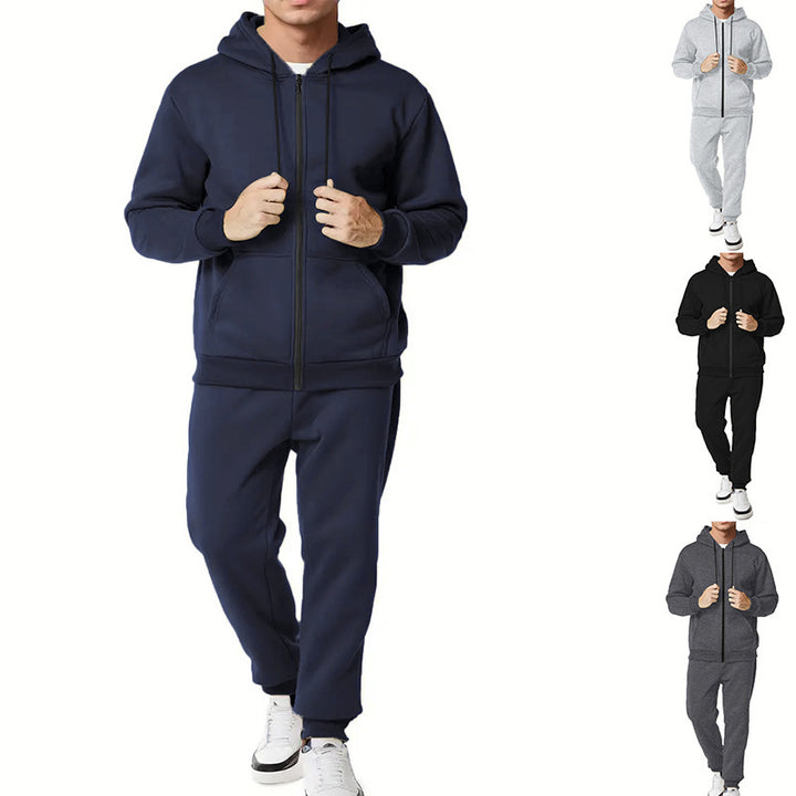 Men's sporty hoodie and jogger set with practical pockets and breathable materials Lisslune