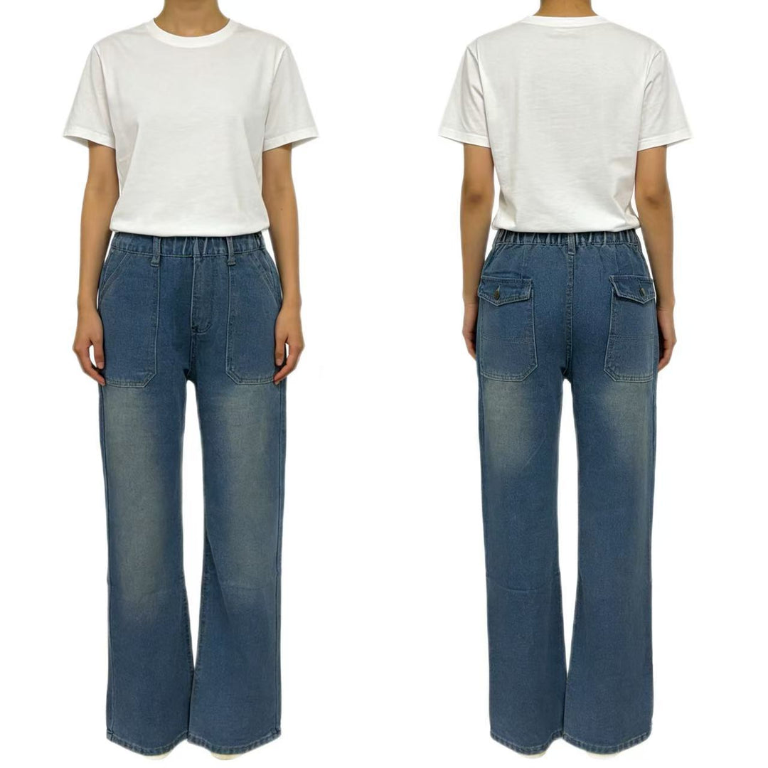 Women's High-Waist Jeans in Vintage Style Lisslune