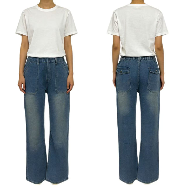 Women's High-Waist Jeans in Vintage Style Lisslune