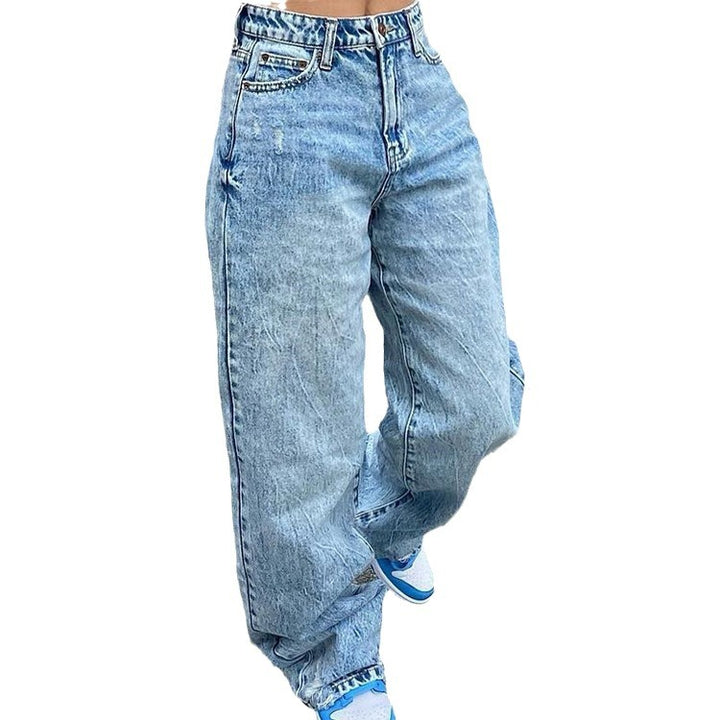 Damen weite Cargo-Jeans mit einzigartigen Taschen und lässigem Schnitt Lisslune