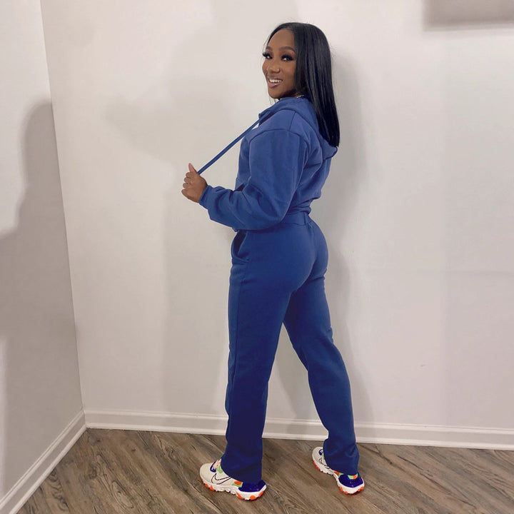 Women’s sporty leisure suit set with full zip Lisslune