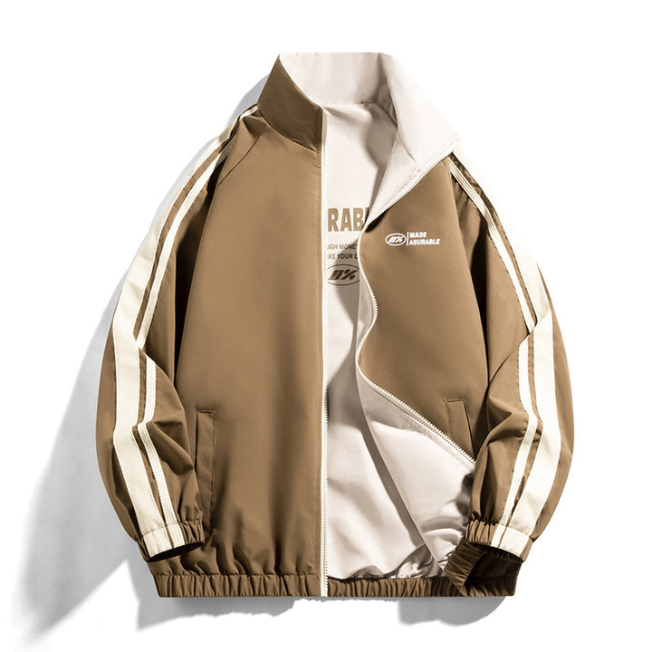 Men's sporty transitional jacket with contrast stripes Lisslune