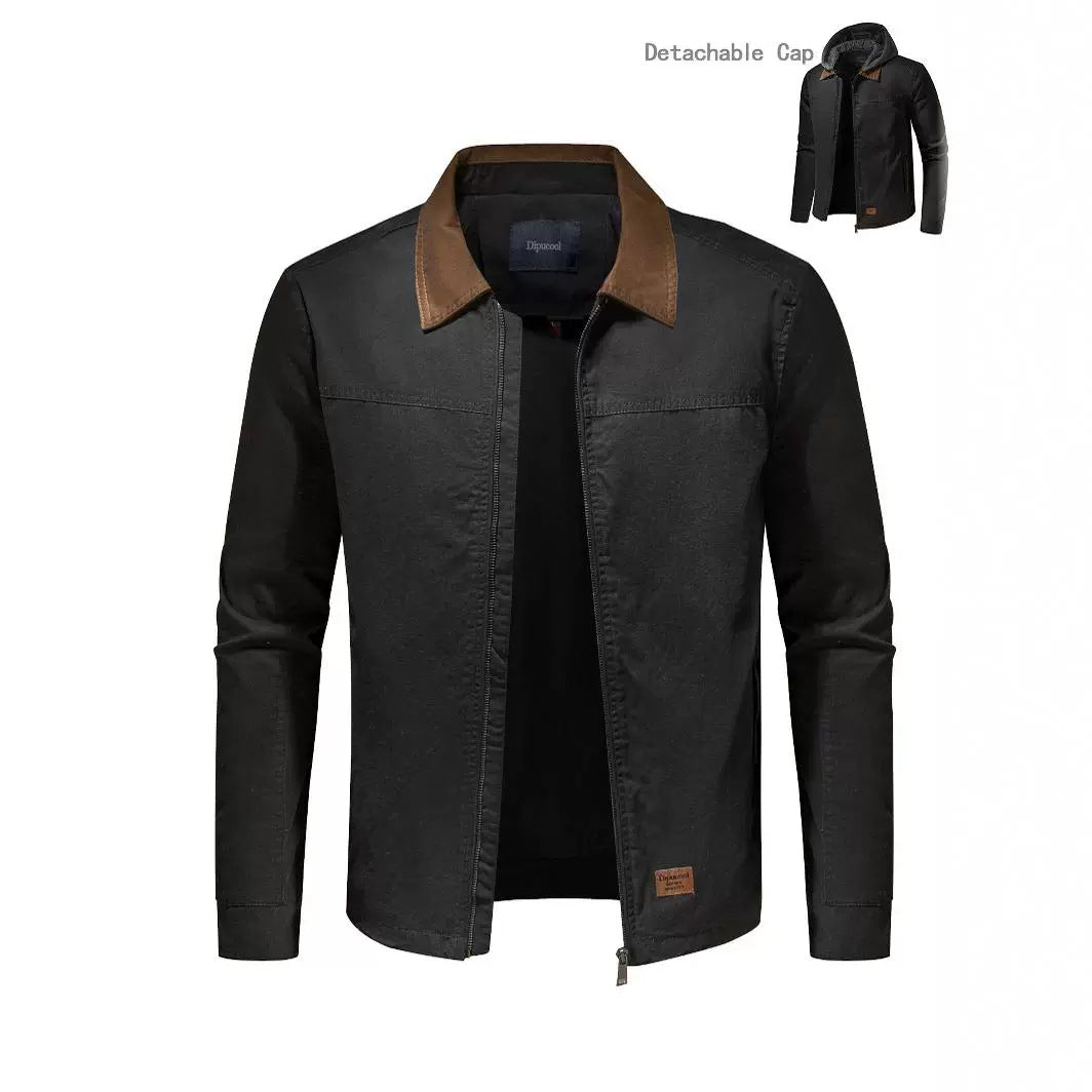Men's utility jacket with detachable hoodie Lisslune