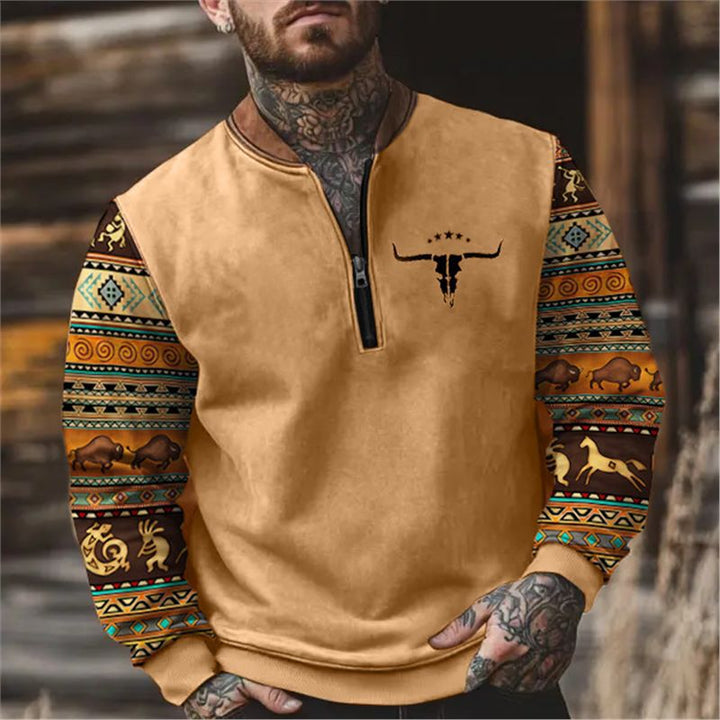 Men's sweatshirt with stylish zipper Lisslune