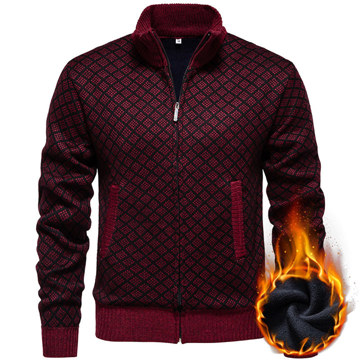 Men's sporty cardigan with modern pattern Lisslune