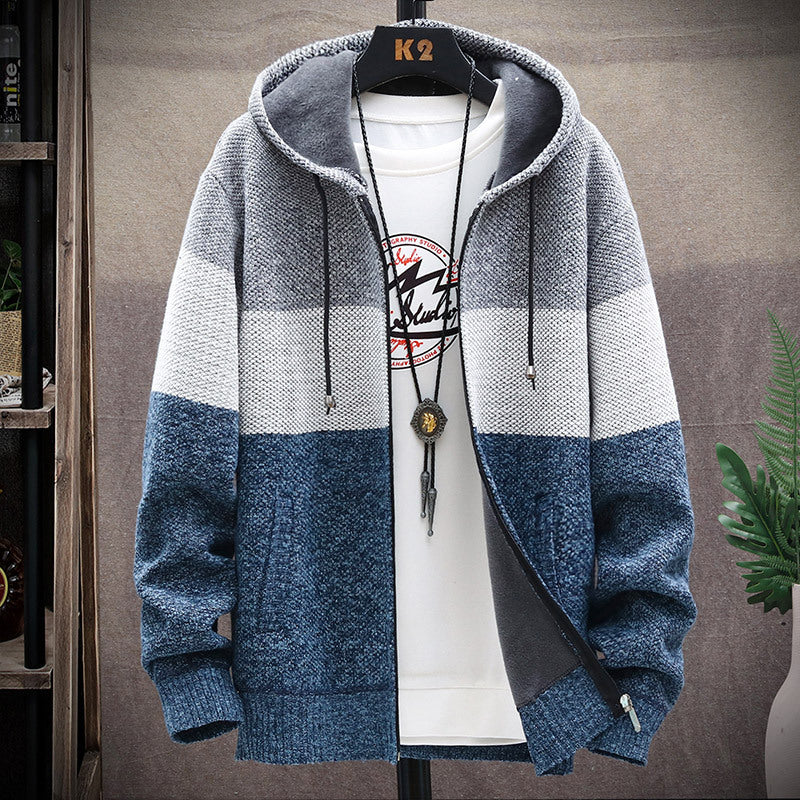 Men's stylish hoodie jacket with textured design Lisslune