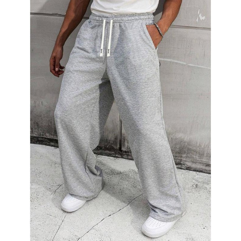 Men's loose fitness pants with elastic waistband and practical pockets Lisslune