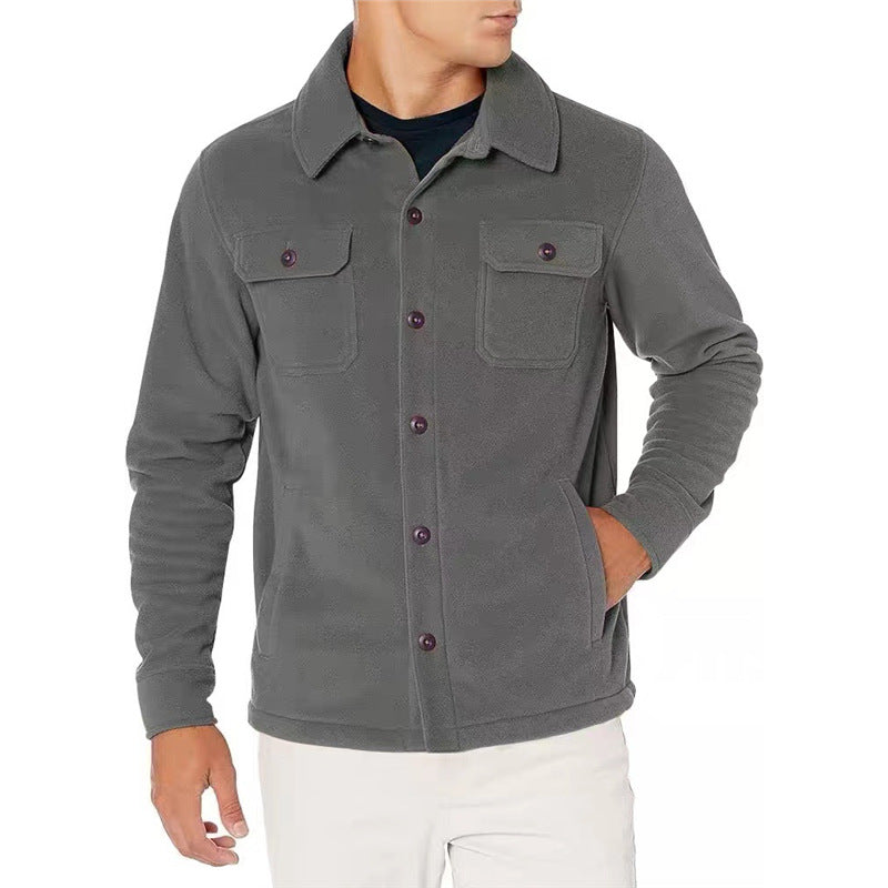 Men's fleece jacket with practical pockets Lisslune