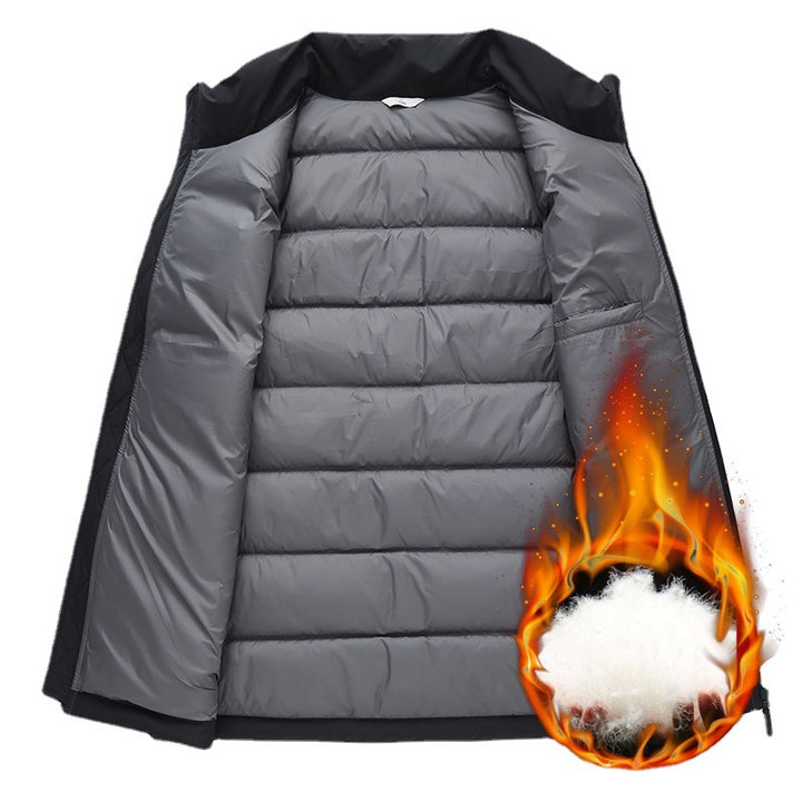 Men's insulated quilted vest with high collar and practical pockets Lisslune