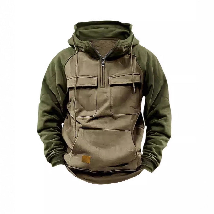Men's Functional Hoodie with Practical Pockets and Innovative Design Lisslune
