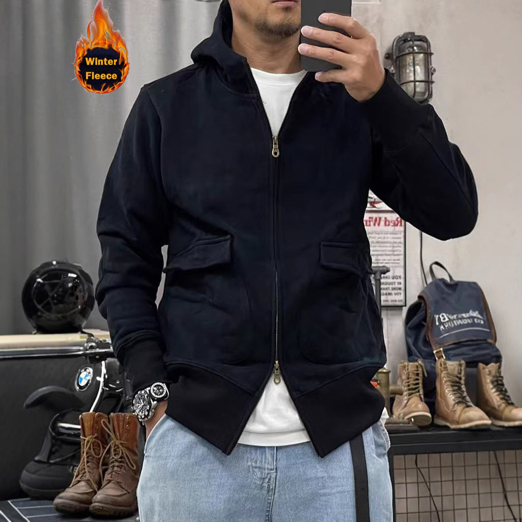 Men's warm fleece jacket with practical pockets and modern cut Lisslune