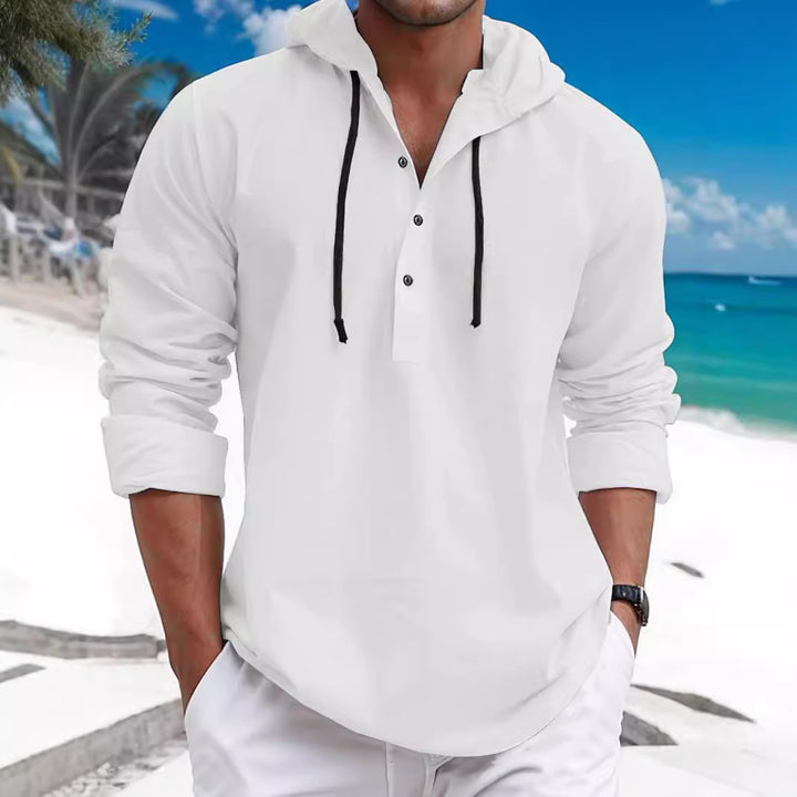 Men's hoodie with stylish button press and casual fit Lisslune