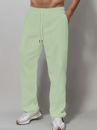 Men's Sporty Relaxed Fit Jogging Pants with Elastic Waistband and Side Pockets Lisslune