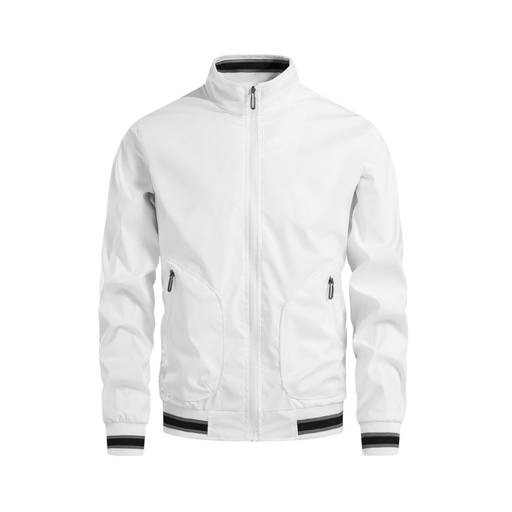 Men's sporty transitional jacket with high collar and practical zip pockets Lisslune