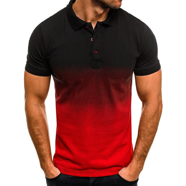 Men's polo shirt with modern gradient and breathable cut Lisslune