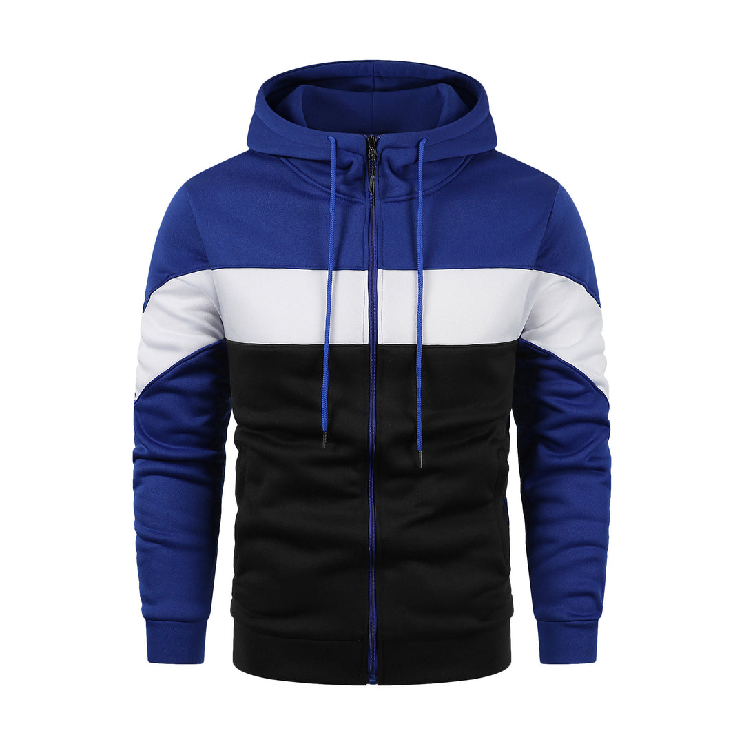 Men's Sporty Hoodie with Modern Color Design and Practical Pockets Lisslune