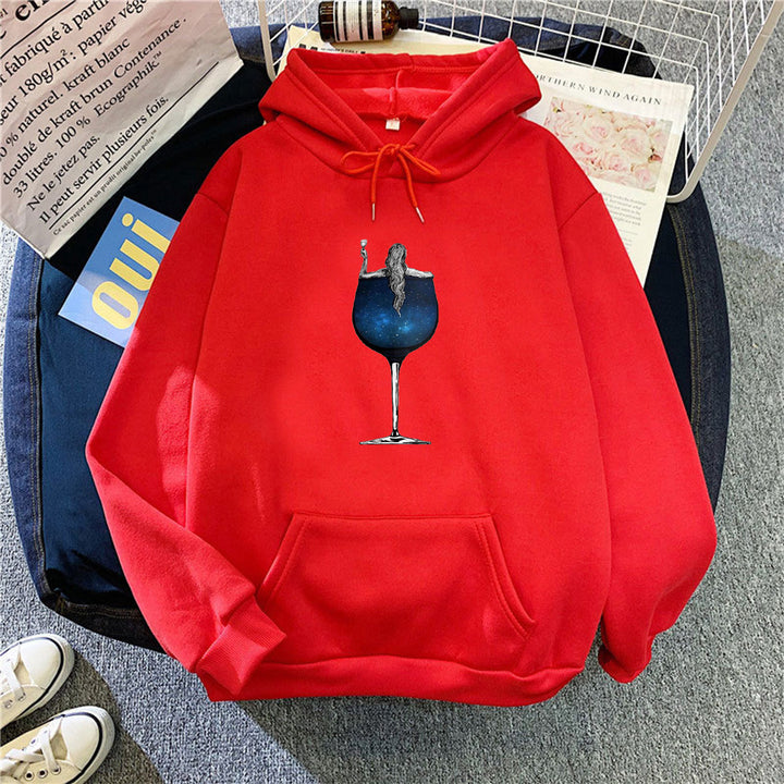 Women's hoodie with creative cocktail design Lisslune