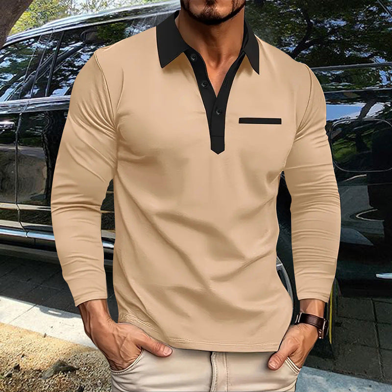 Men's polo shirt with modern collar and practical chest pocket Lisslune