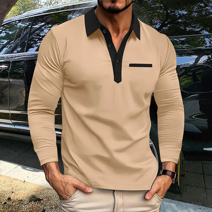 Men's polo shirt with modern collar and practical chest pocket Lisslune