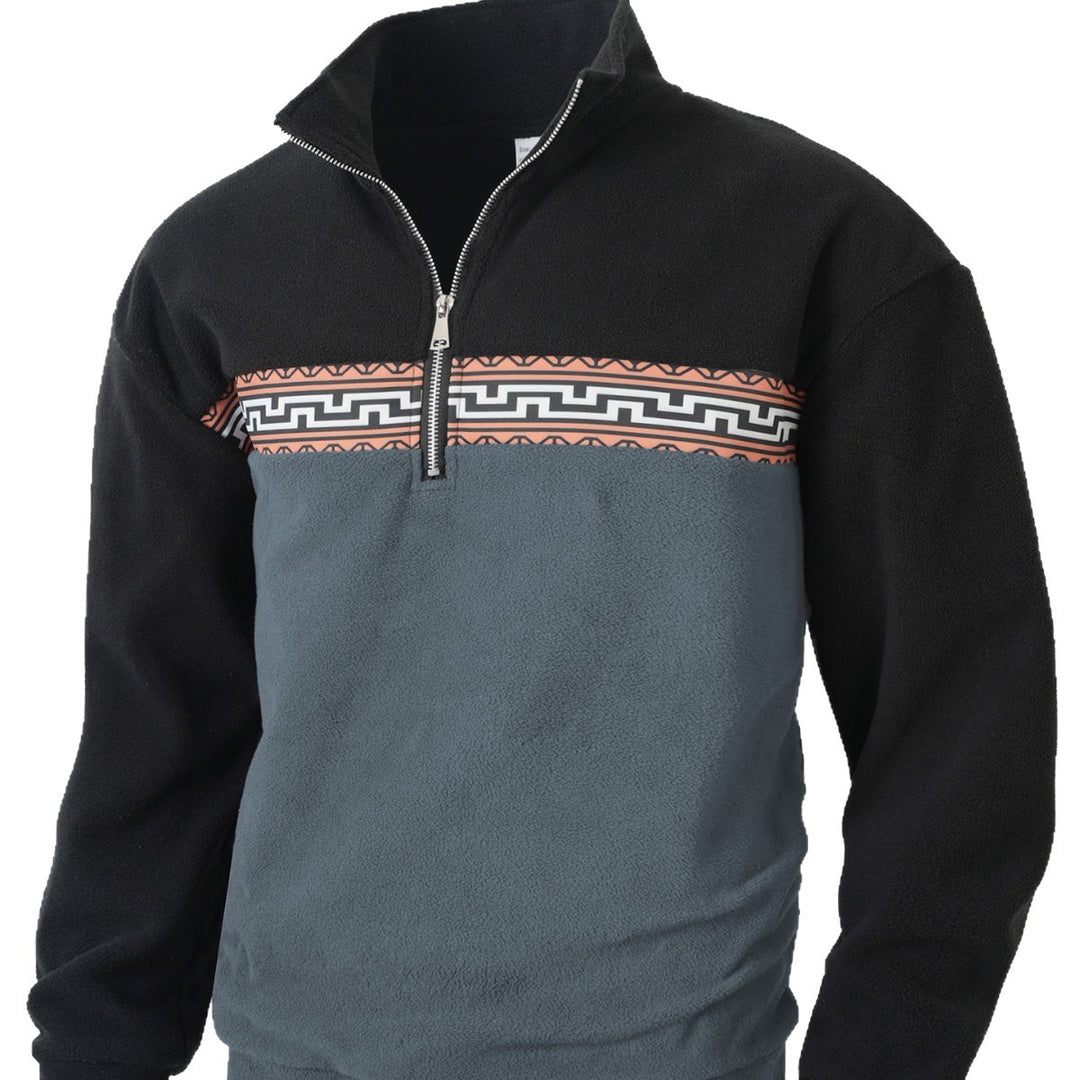 Men's fleece pullover with fashionable stand-up collar Lisslune