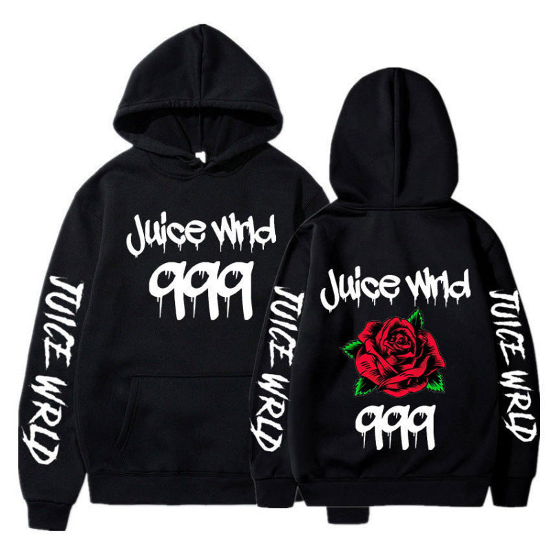 Women’s hoodie with striking graphic design and romantic rose motif Lisslune