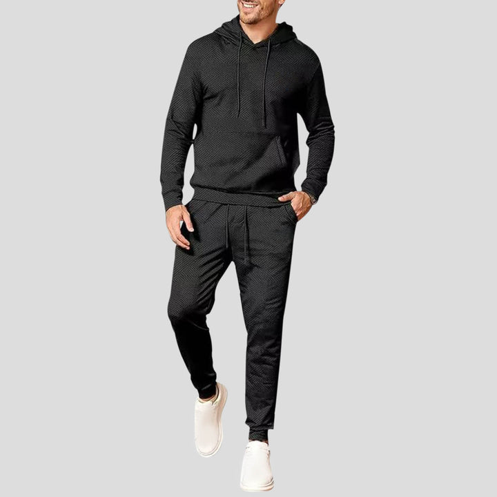 Men's sporty hoodie and jogging pants set with breathable materials Lisslune