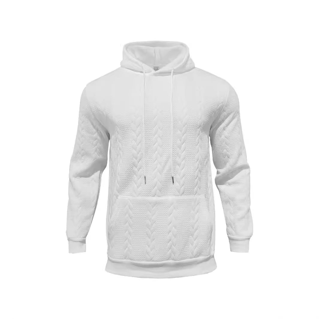 Men's hoodie with textured design and kangaroo pocket Lisslune