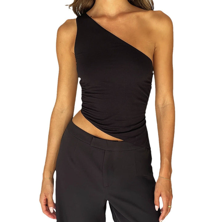 Damen Asymmetrisches Top mit Raffungen Lisslune