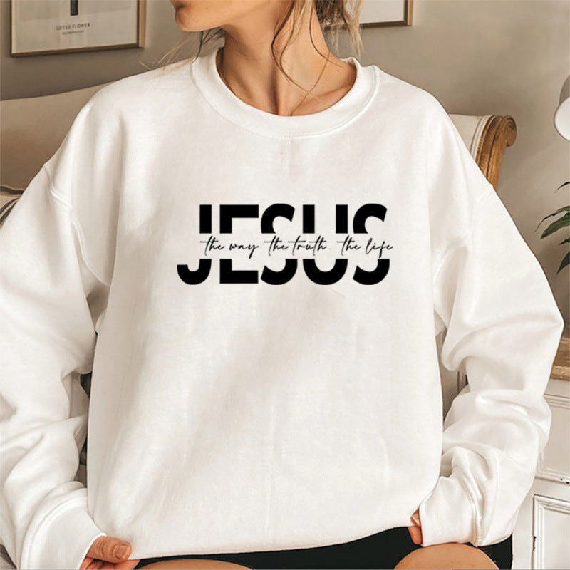 Women's casual sweatshirt with inspirational quote and high wearing comfort Lisslune