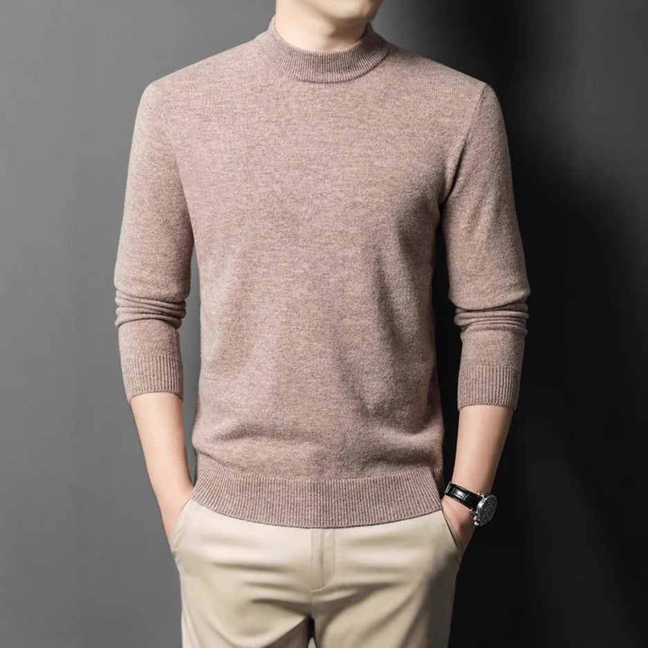 Men's fine knit sweater with high collar Lisslune