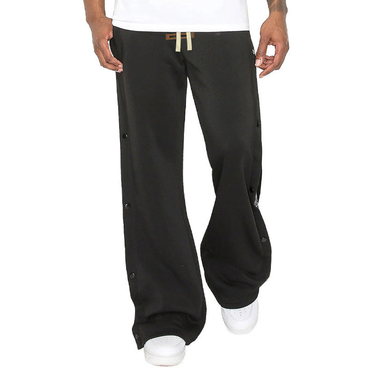 Men's leisure sports pants with side print details and elastic waistband Lisslune