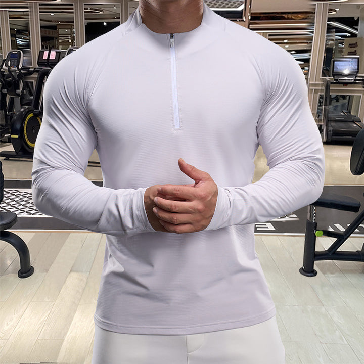 Men's functional shirt with half zip and breathable material Lisslune