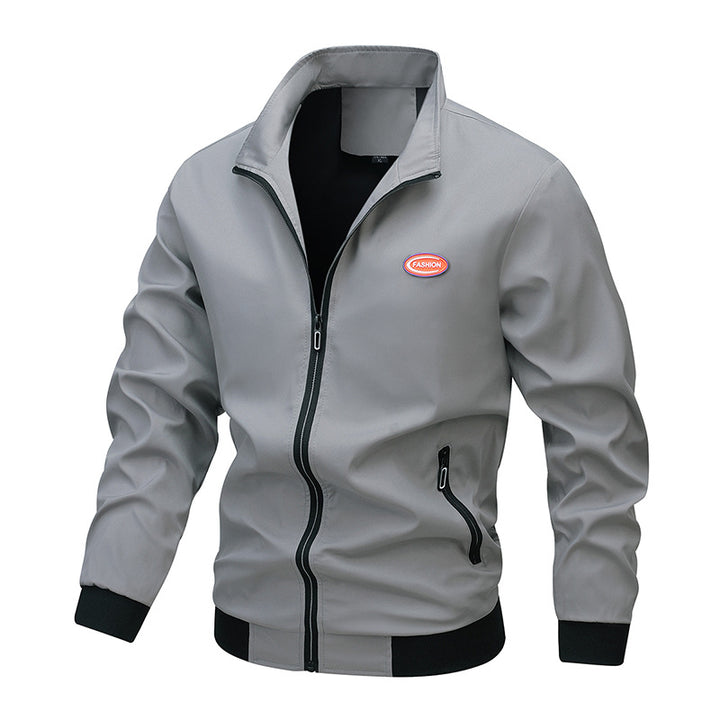 Men's sporty transitional jacket with elastic cuffs and practical zip pockets Lisslune