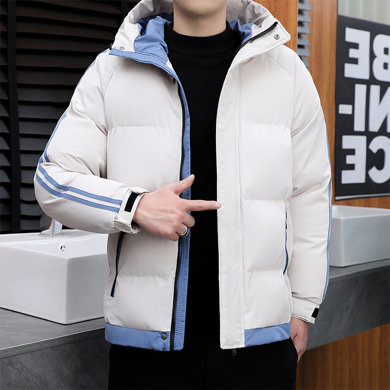 Men's Sporty Down Jacket with High Collar Lisslune