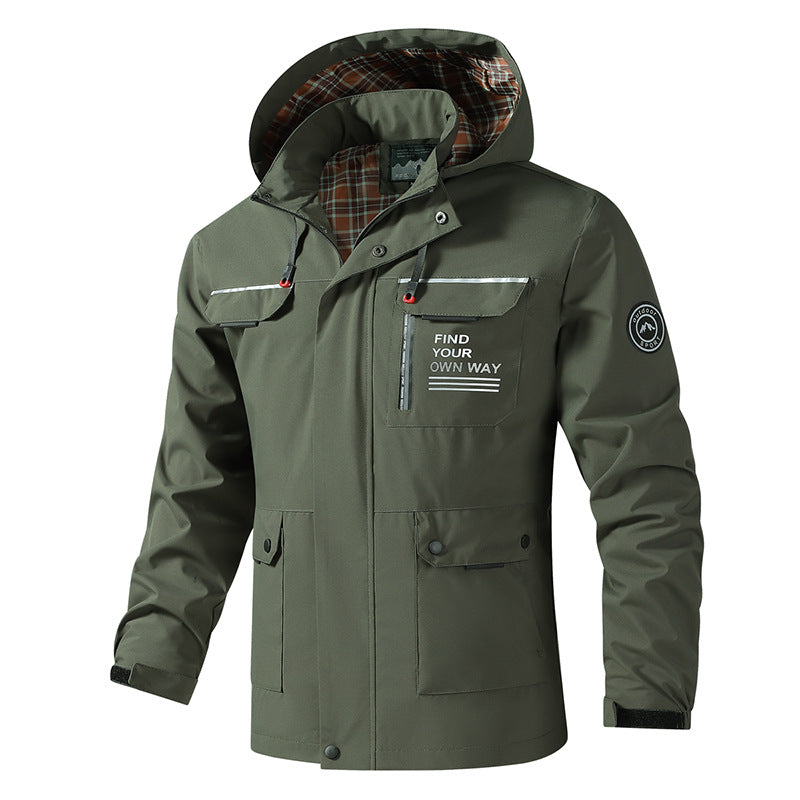 Men's Windproof Leisure Jacket with Practical Multifunctional Pockets Lisslune