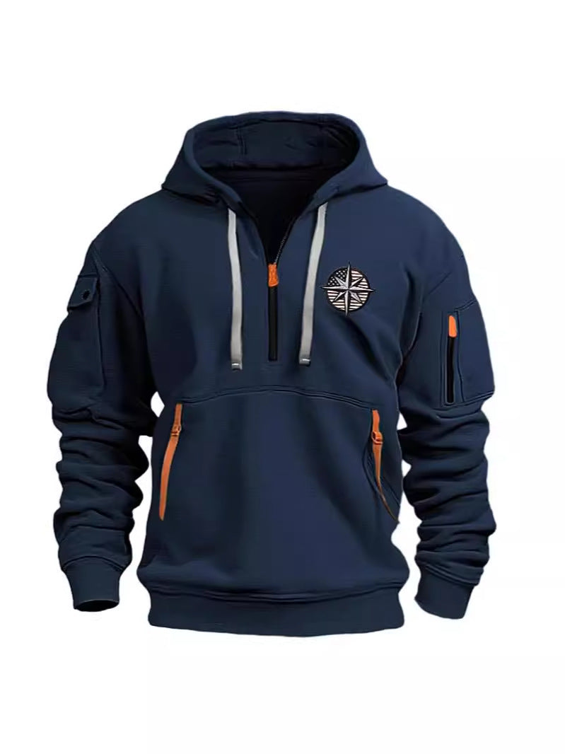 Men's Functional Hoodie with Practical Pockets Lisslune