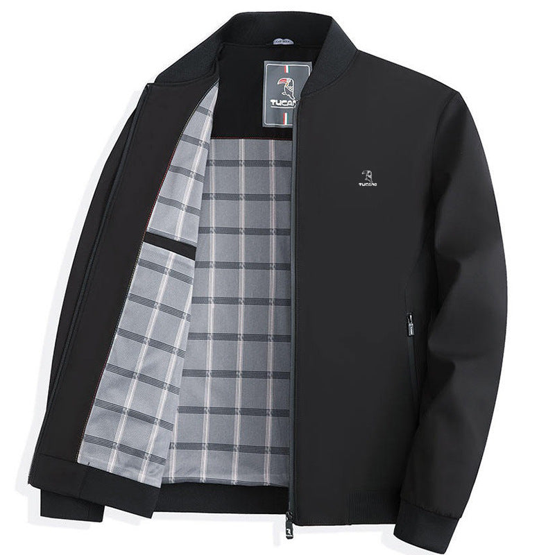 Men's Sporty Bomber Jacket with Light Inner Lining Lisslune