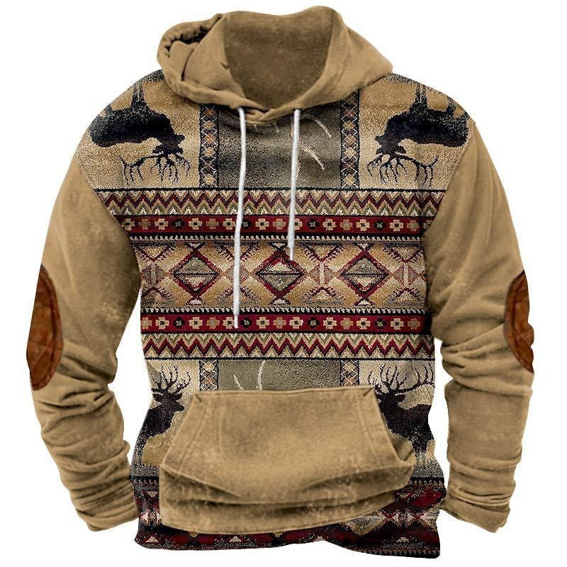 Men's hoodie with western and cowboy design Lisslune
