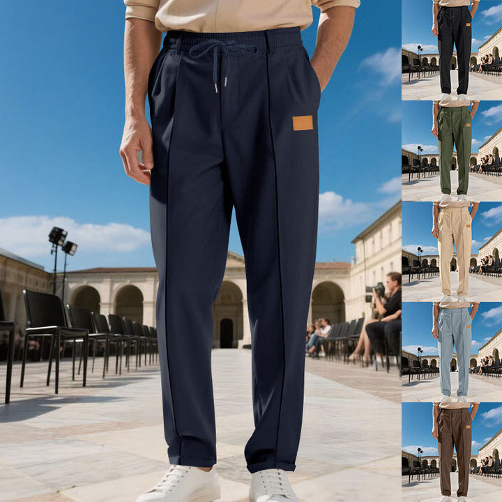 Men's leisure jogging pants with adjustable waistband and practical side pockets Lisslune