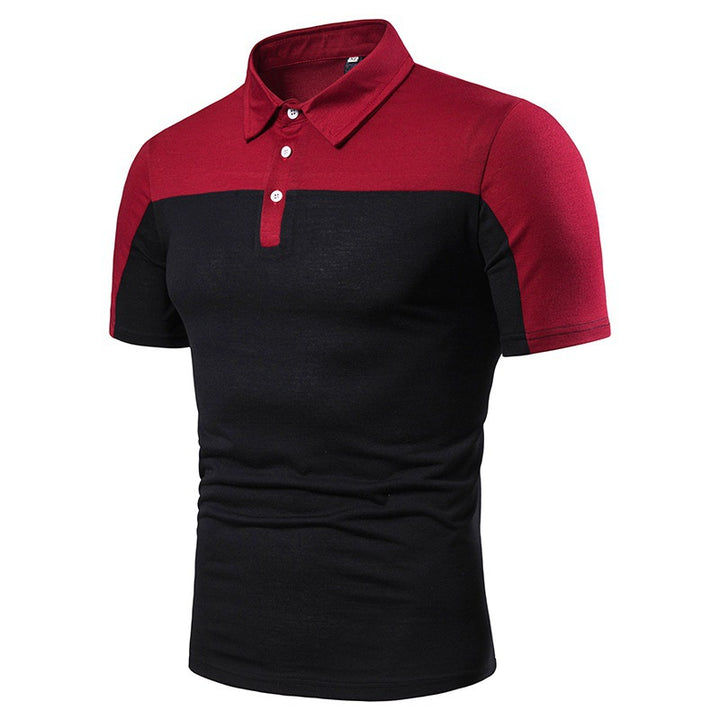 Men's Sporty Polo Shirt with Creative Graphic Design and Distinctive Cut Lisslune
